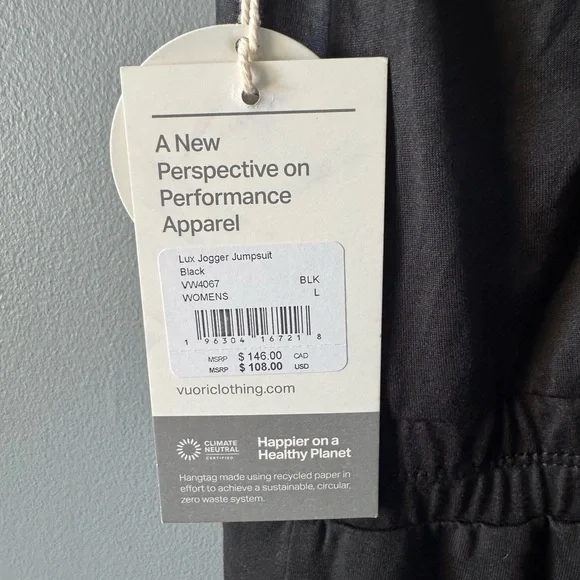 Vuori Lux Jogger Jumpsuit - Black - Picture 7 of 14
